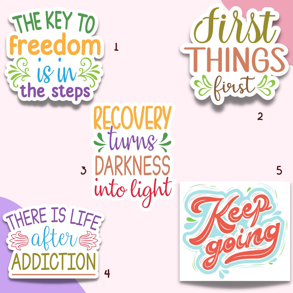 Sobriety Sticker Pack: AA & NA Recovery Gifts, Motivational Decals