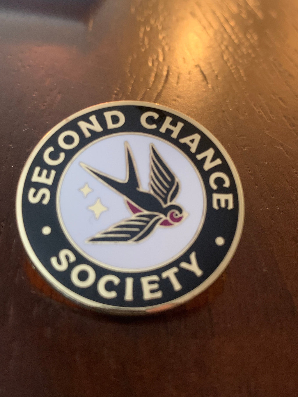 Second Chance Society Enamel Pin: Sobriety Recovery Gift