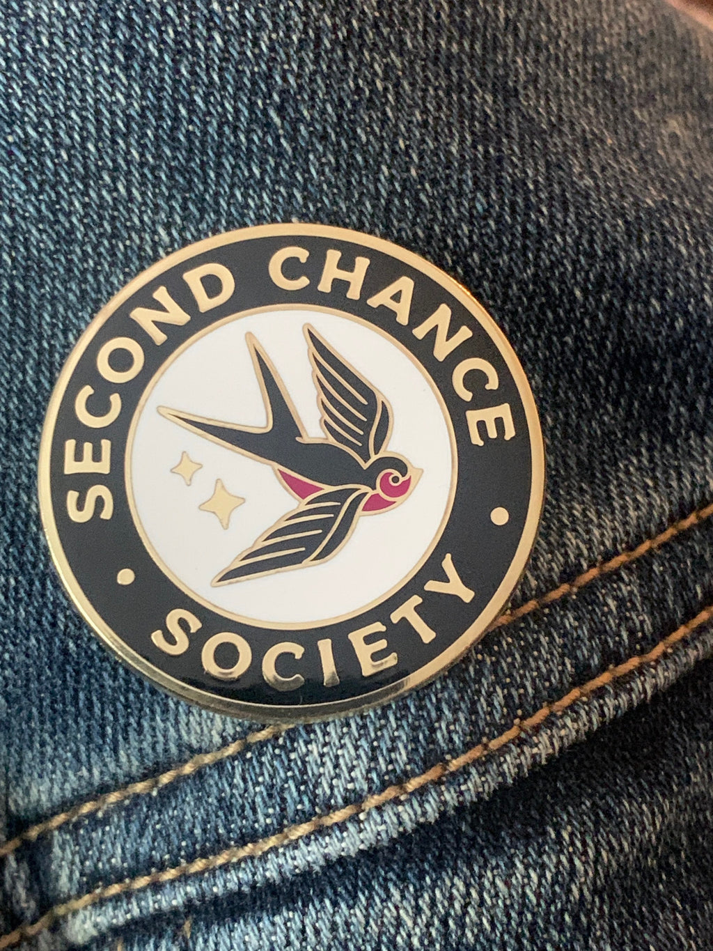 Second Chance Society Enamel Pin: Sobriety Recovery Gift