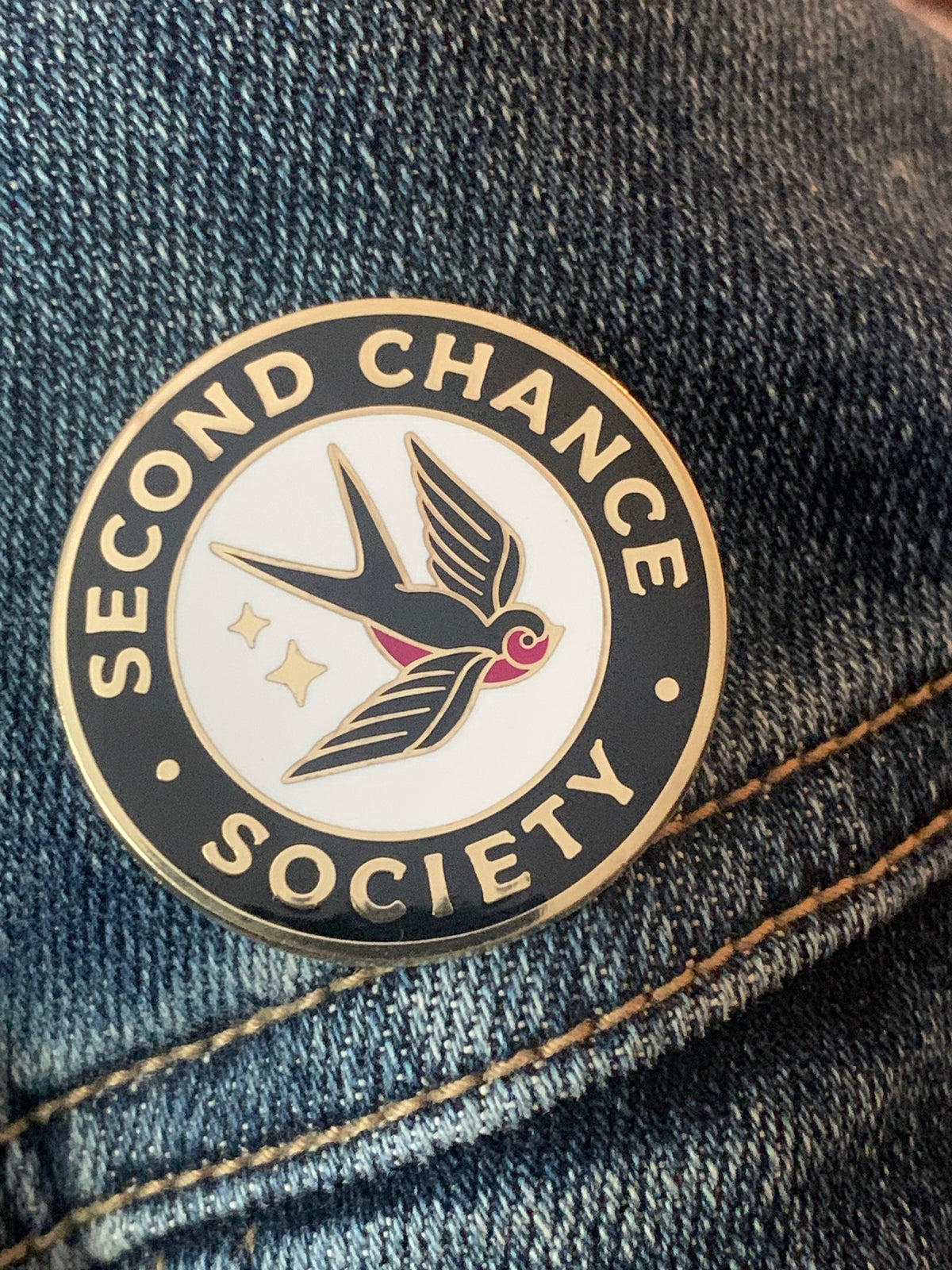 Second Chance Society Enamel Pin: Sobriety Recovery Gift