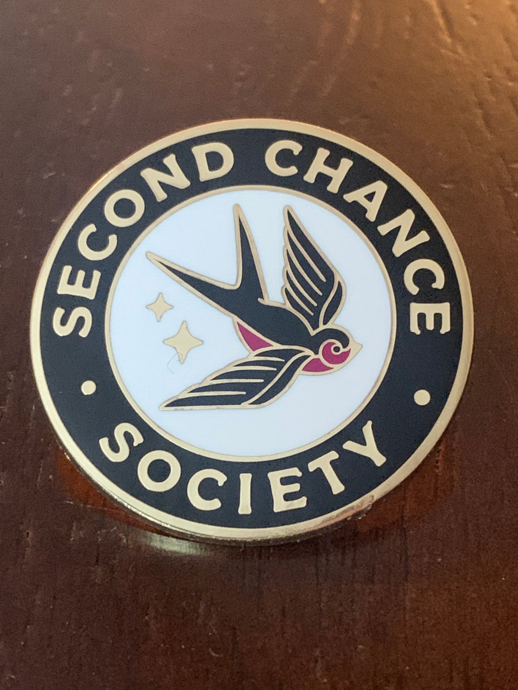 Second Chance Society Enamel Pin: Sobriety Recovery Gift