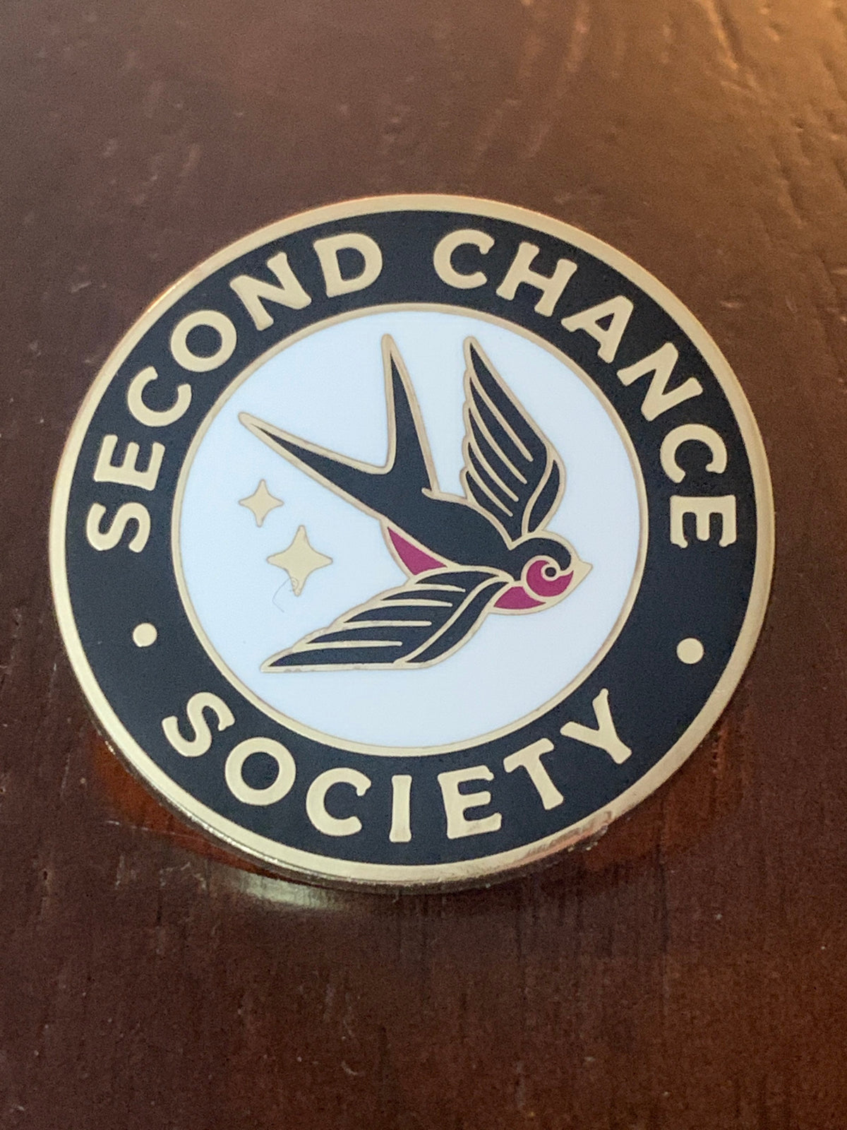 Second Chance Society Enamel Pin: Sobriety Recovery Gift