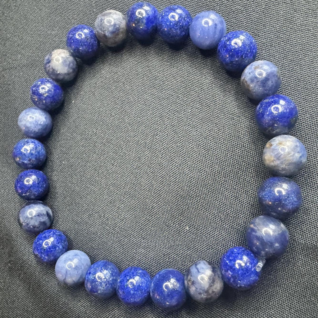 The Oracle’s Path Bracelet, Sodalite & Lapis Lazuli for Intuition, Inner Wisdom, and Third Eye Activation