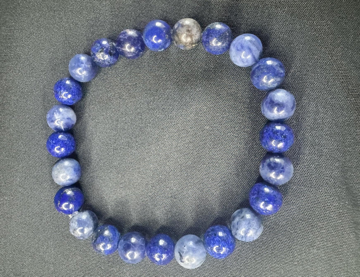 The Oracle’s Path Bracelet, Sodalite & Lapis Lazuli for Intuition, Inner Wisdom, and Third Eye Activation