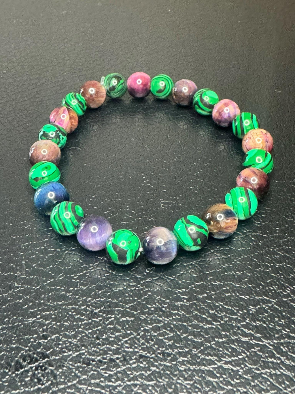 Malachite & Tiger's Eye Bracelet: Transformation, Courage, Grounding