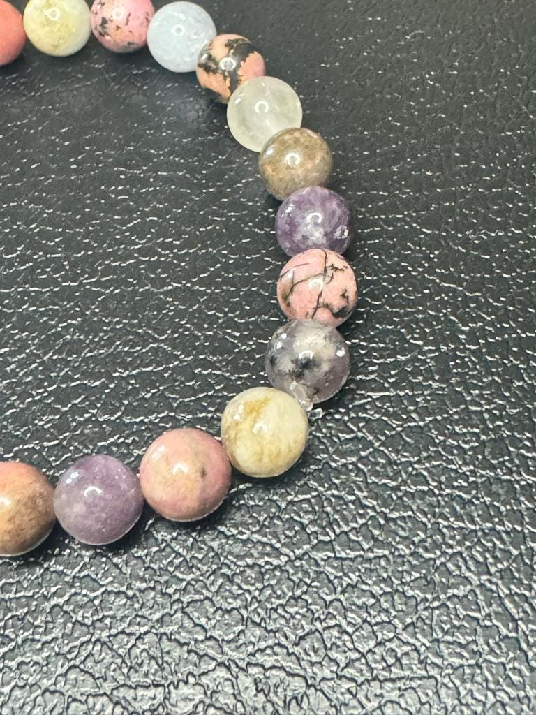 Inner Bloom Bracelet Pink Tourmaline • Rhodonite for Self‑Love, Healing, and Emotional Balance, Self-Love and Positive Spiritual Growth