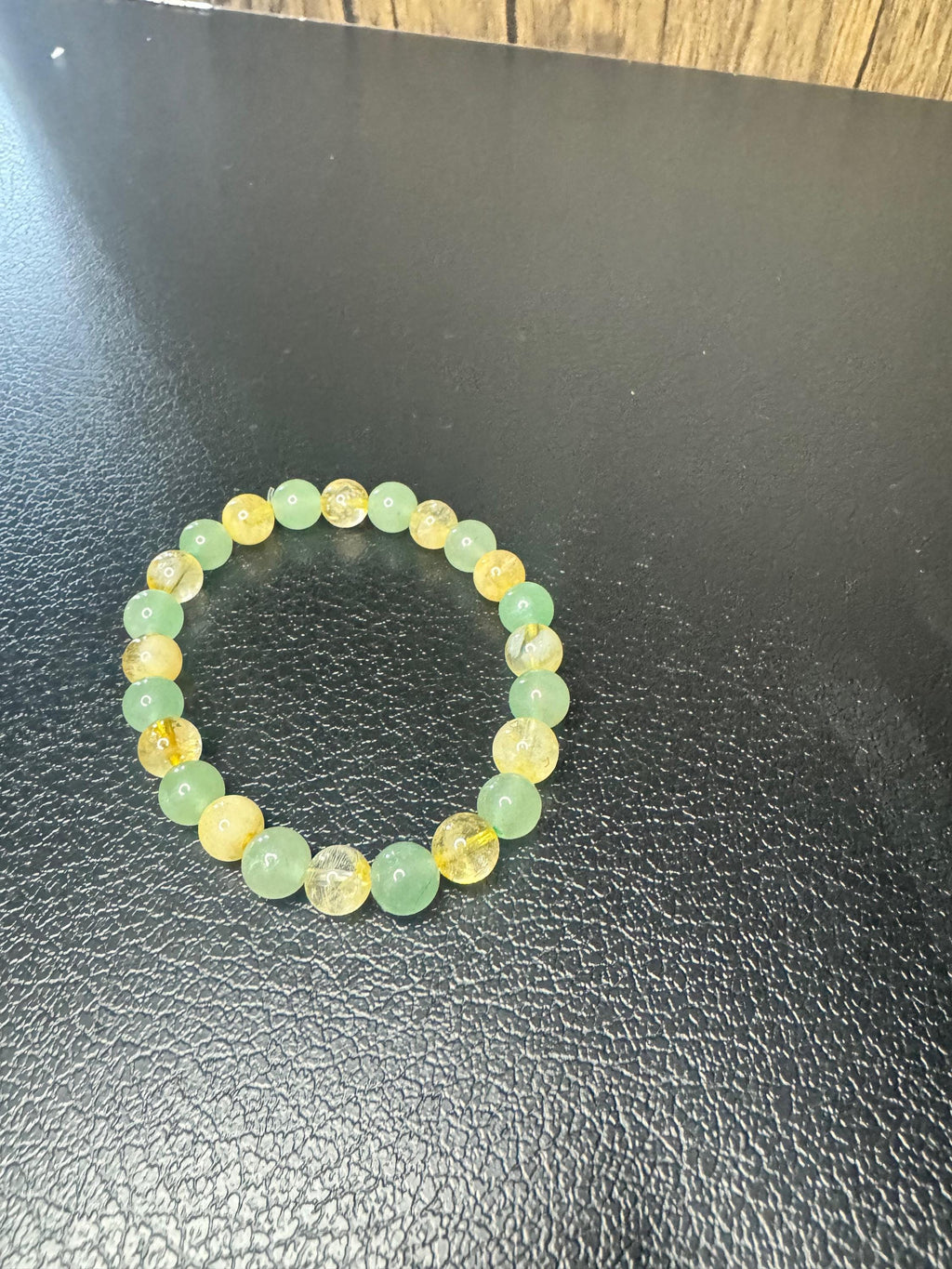 Cash-flow Cutie, Citrine & Green Aventurine Bracelet for Abundance, Wealth, Good Luck, Crystal Manifestation Bracelet, Prosperity, Success