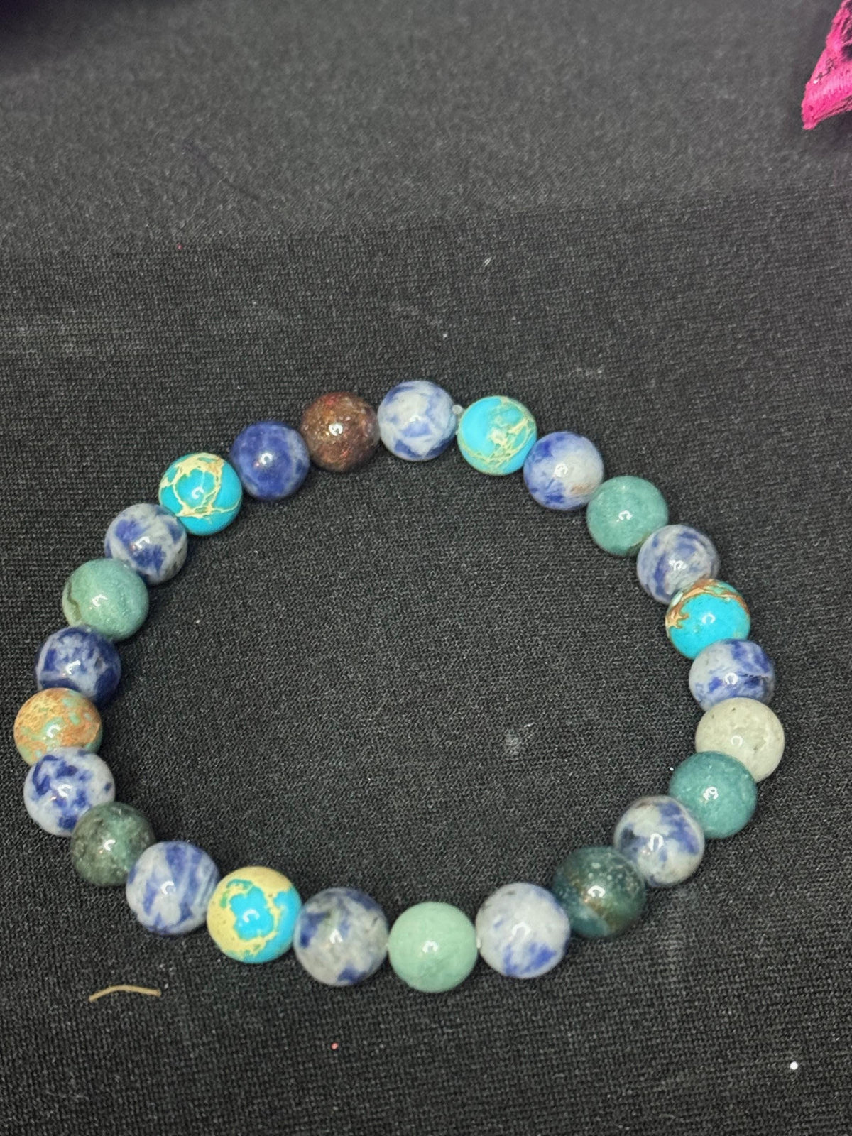 Ocean’s Embrace Bracelet • Ocean Jasper • Sodalite for Balance, Clarity, and Emotional Calm, Healing, Serenity