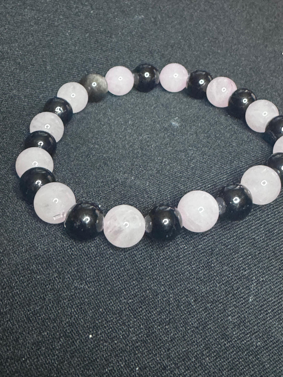 Rebound Ritual Bracelet • Obsidian • Rose Quartz for Relationship Healing, Protection, and Emotional Recovery