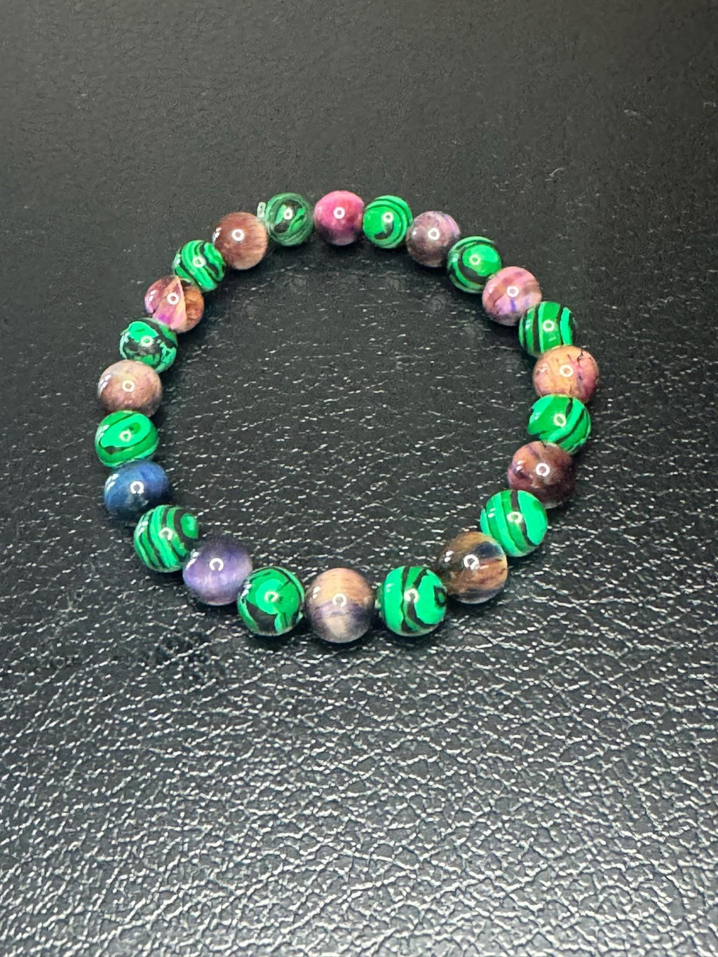 Malachite & Tiger's Eye Bracelet: Transformation, Courage, Grounding