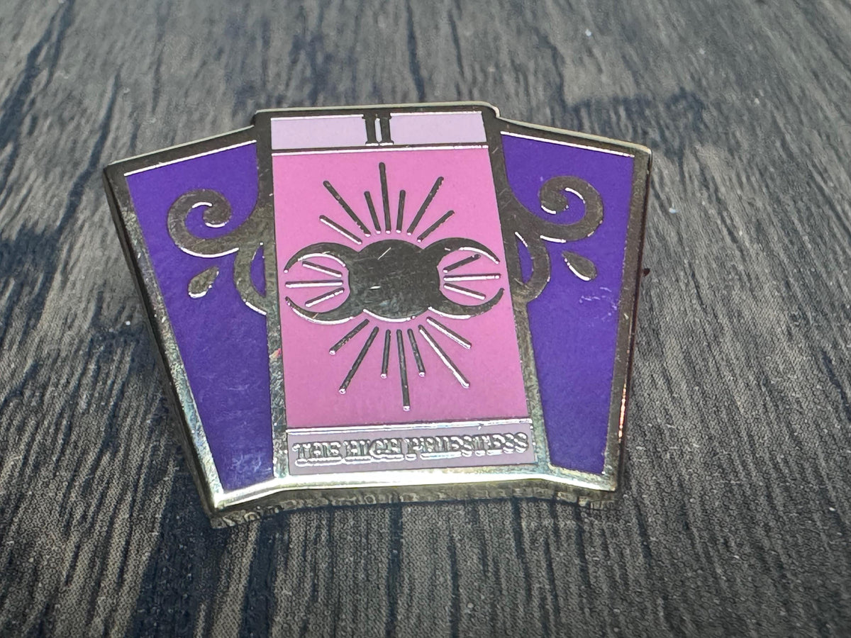 High Priestess Tarot Enamel Pin: Gold-Plated Witchy Spiritual Gift