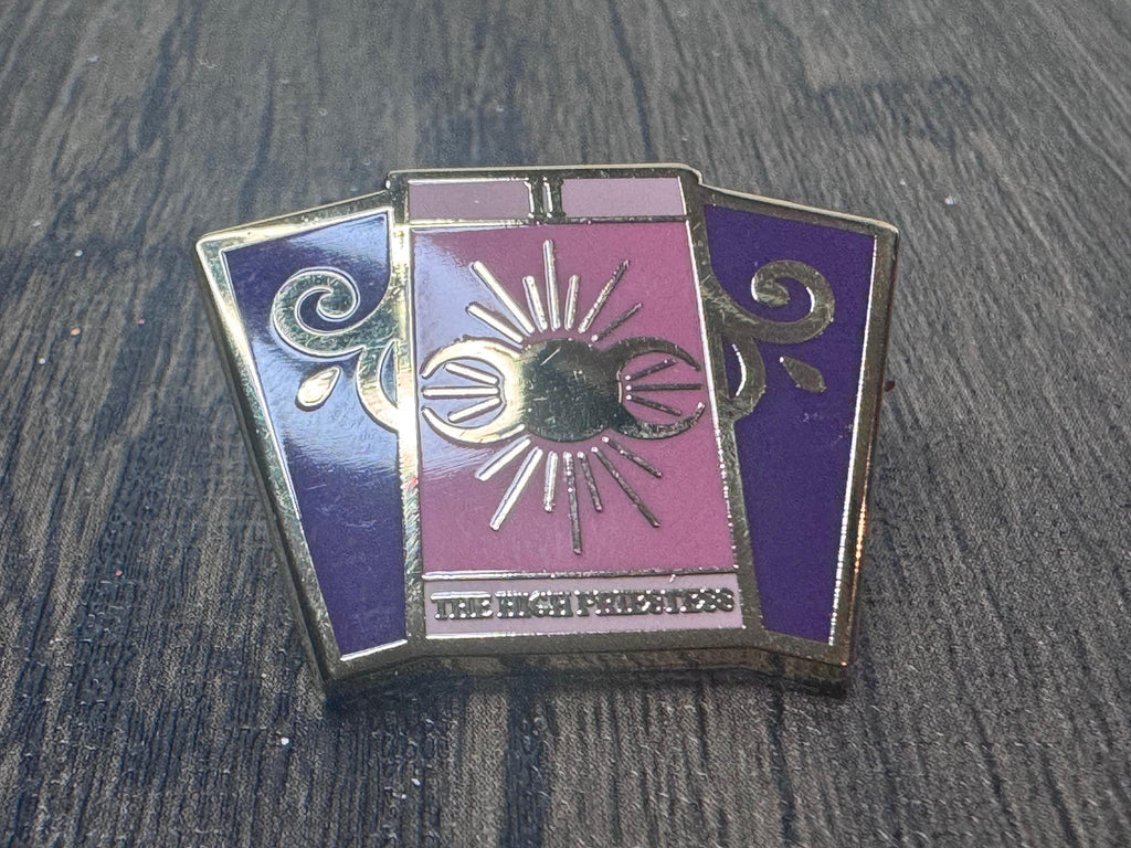 High Priestess Tarot Enamel Pin: Gold-Plated Witchy Spiritual Gift