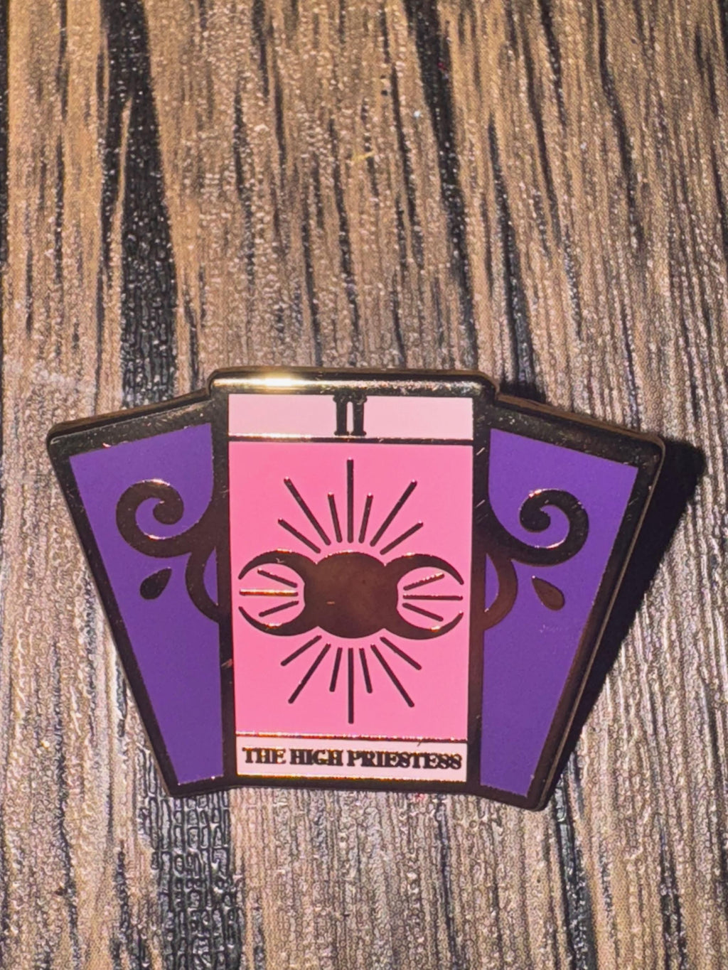 High Priestess Tarot Enamel Pin: Gold-Plated Witchy Spiritual Gift