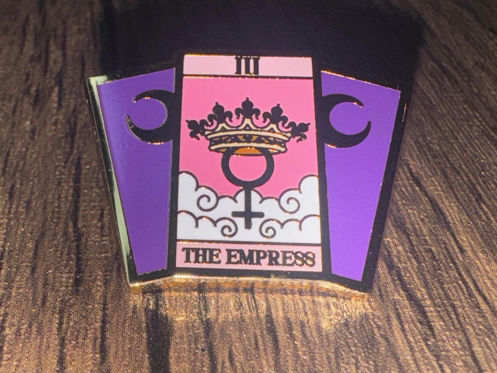 Empress Tarot Enamel Pin: Gold-Plated Divine Feminine Pin