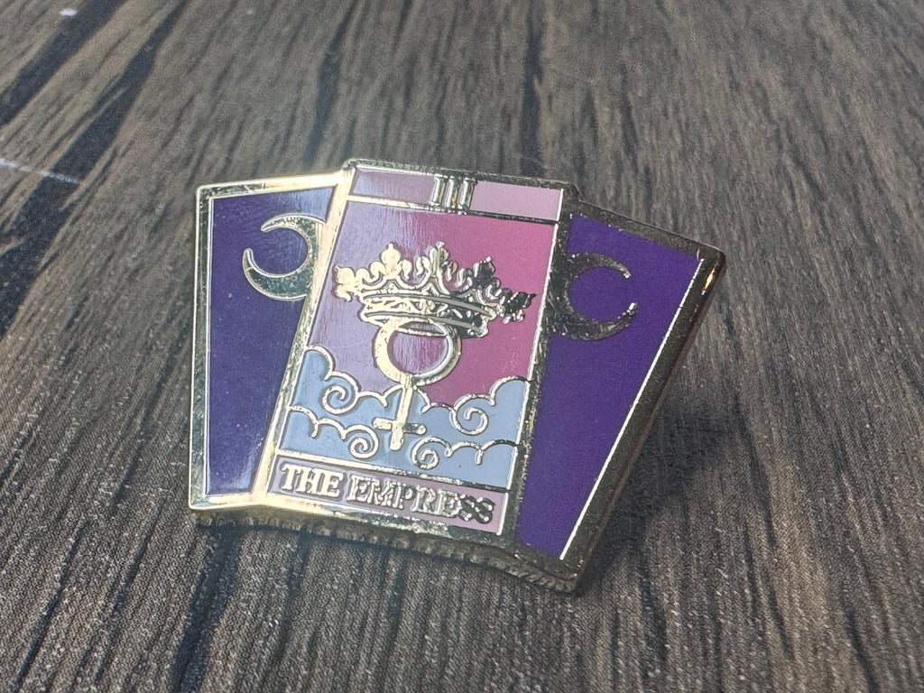 Empress Tarot Enamel Pin: Gold-Plated Divine Feminine Pin