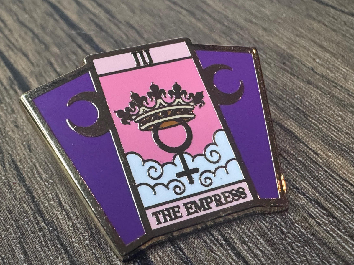 Empress Tarot Enamel Pin: Gold-Plated Divine Feminine Pin
