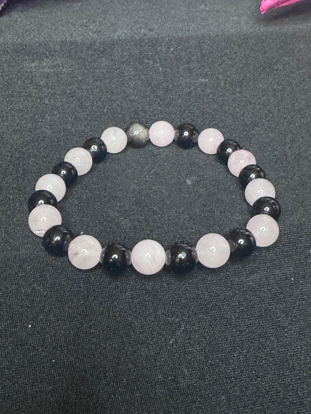 Rebound Ritual Bracelet • Obsidian • Rose Quartz for Relationship Healing, Protection, and Emotional Recovery