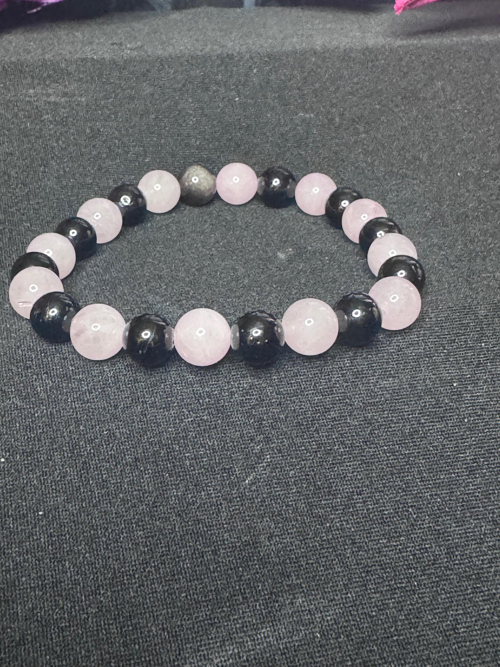 Rebound Ritual Bracelet • Obsidian • Rose Quartz for Relationship Healing, Protection, and Emotional Recovery