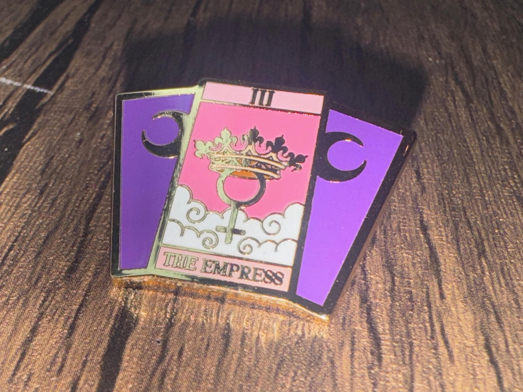 Empress Tarot Enamel Pin: Gold-Plated Divine Feminine Pin