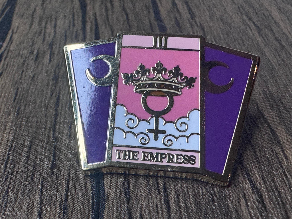 Empress Tarot Enamel Pin: Gold-Plated Divine Feminine Pin