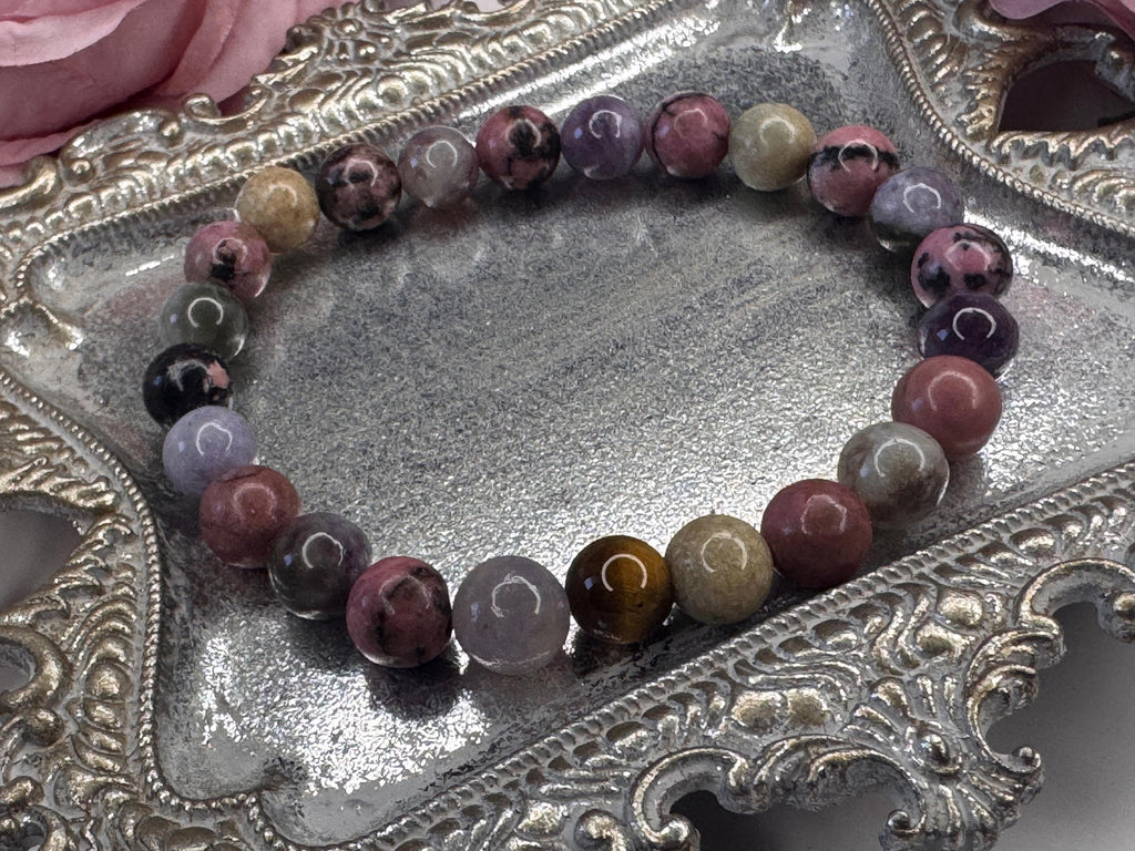 Inner Bloom Bracelet Pink Tourmaline • Rhodonite for Self‑Love, Healing, and Emotional Balance, Self-Love and Positive Spiritual Growth