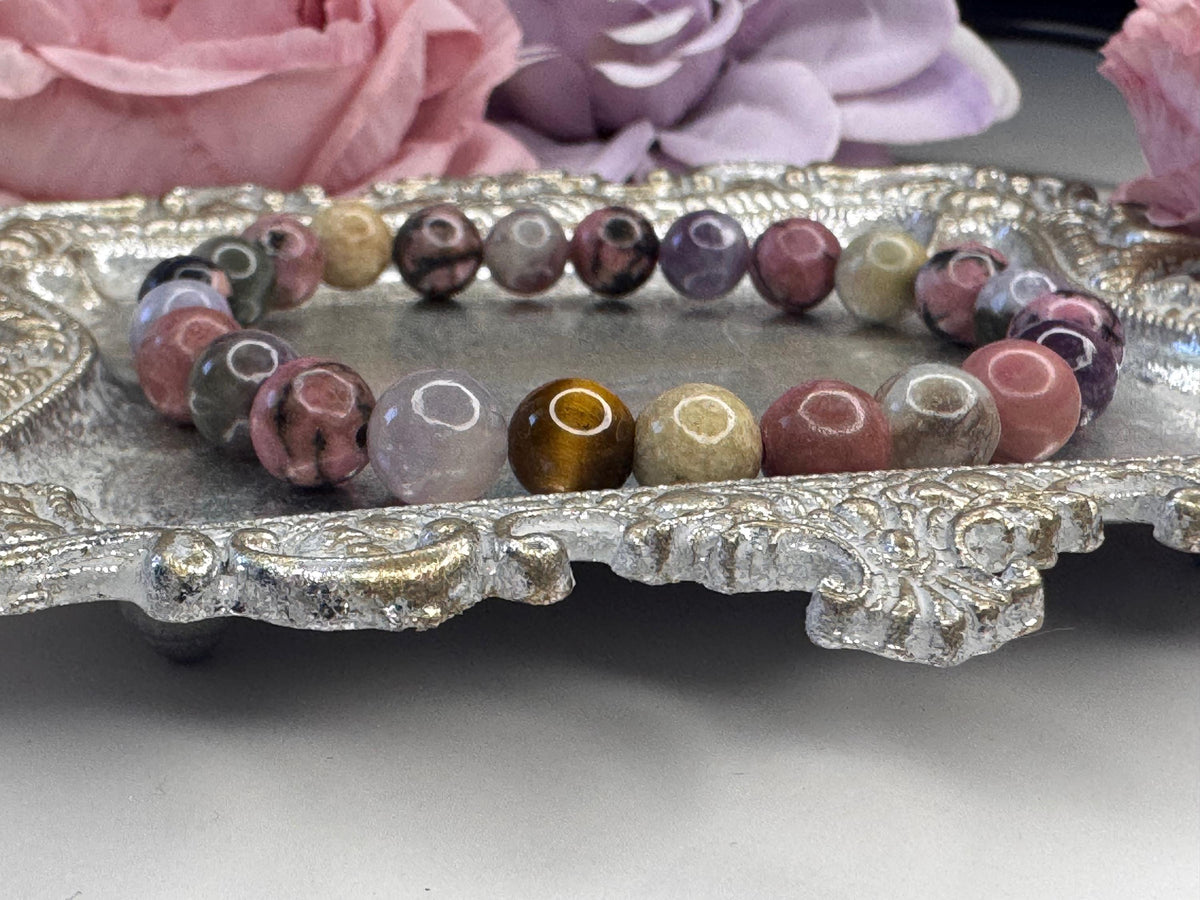 Inner Bloom Bracelet Pink Tourmaline • Rhodonite for Self‑Love, Healing, and Emotional Balance, Self-Love and Positive Spiritual Growth