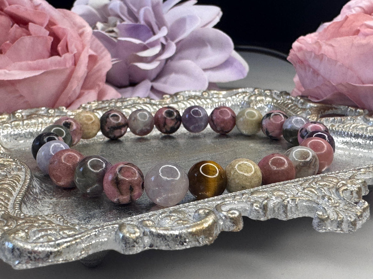 Inner Bloom Bracelet Pink Tourmaline • Rhodonite for Self‑Love, Healing, and Emotional Balance, Self-Love and Positive Spiritual Growth