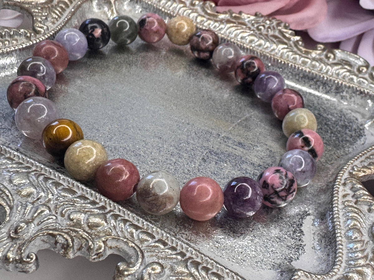 Inner Bloom Bracelet Pink Tourmaline • Rhodonite for Self‑Love, Healing, and Emotional Balance, Self-Love and Positive Spiritual Growth