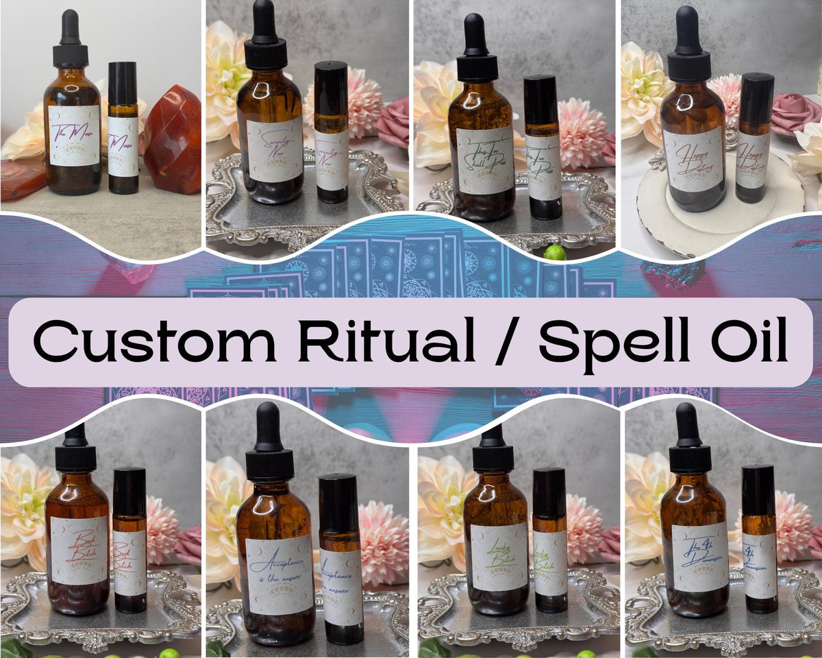 Custom Crystal & Herb Ritual Oil: Intention Setting, Spellwork