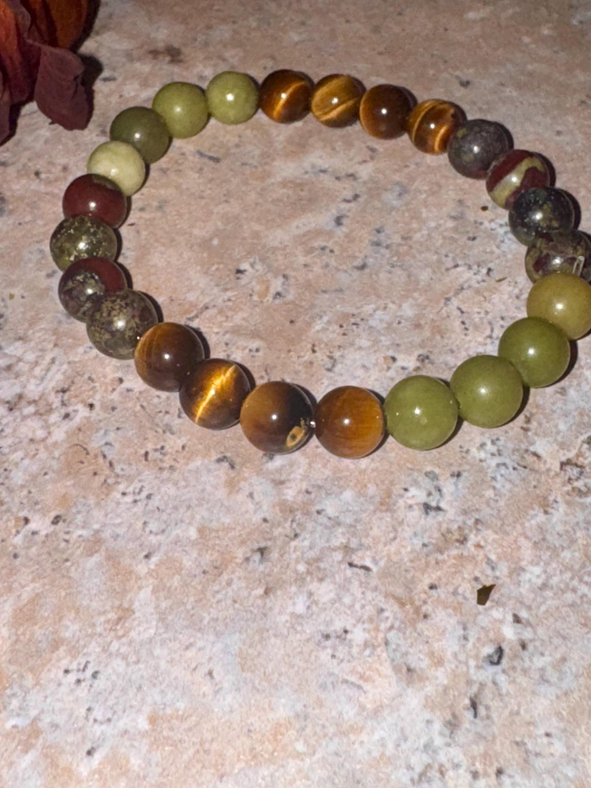Wealth Guardian Bracelet – Jade, Dragon’s Bloodstone, Tiger’s Eye Crystal Bracelet for Prosperity, Protection & Abundance