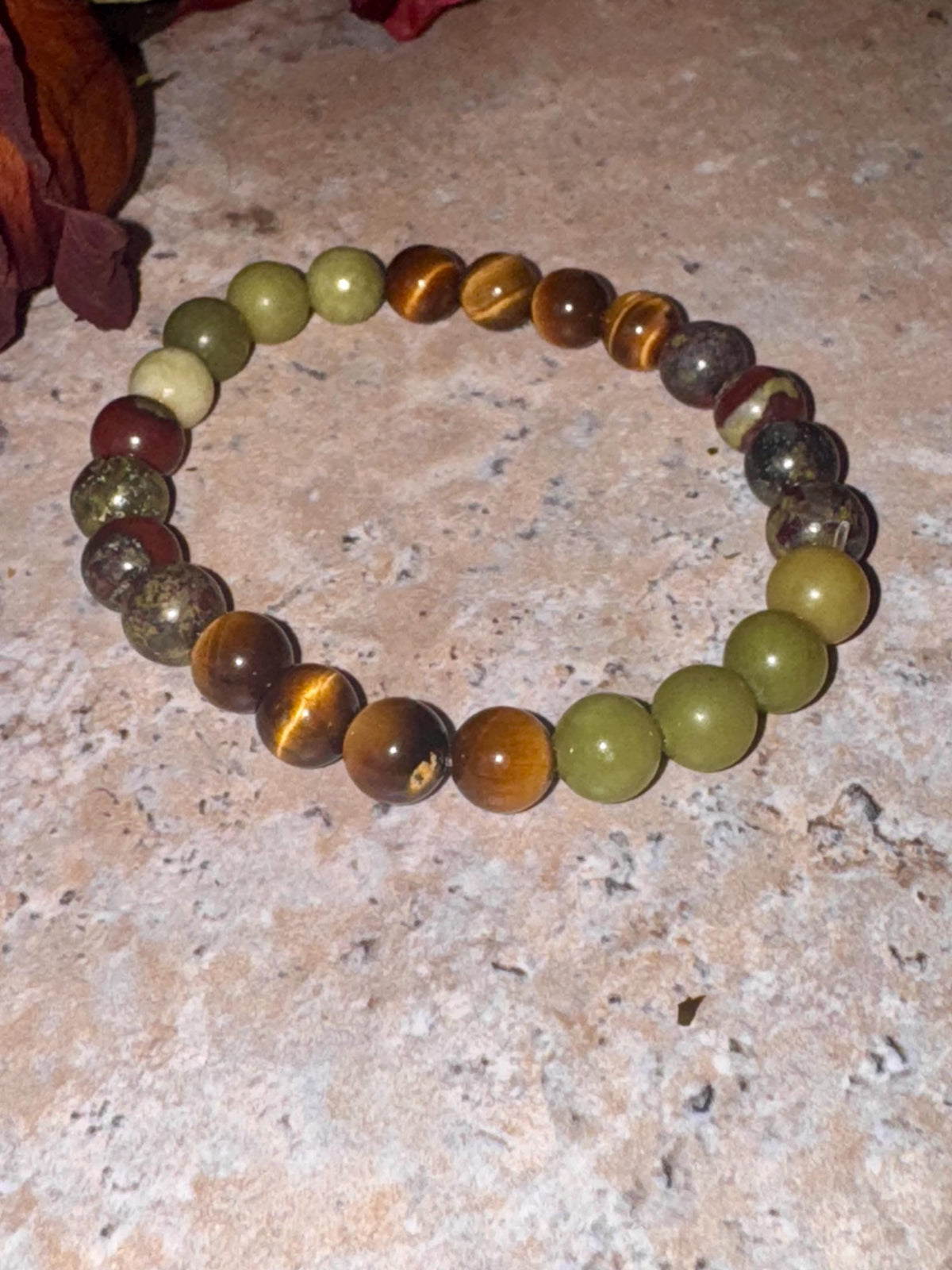 Wealth Guardian Bracelet – Jade, Dragon’s Bloodstone, Tiger’s Eye Crystal Bracelet for Prosperity, Protection & Abundance
