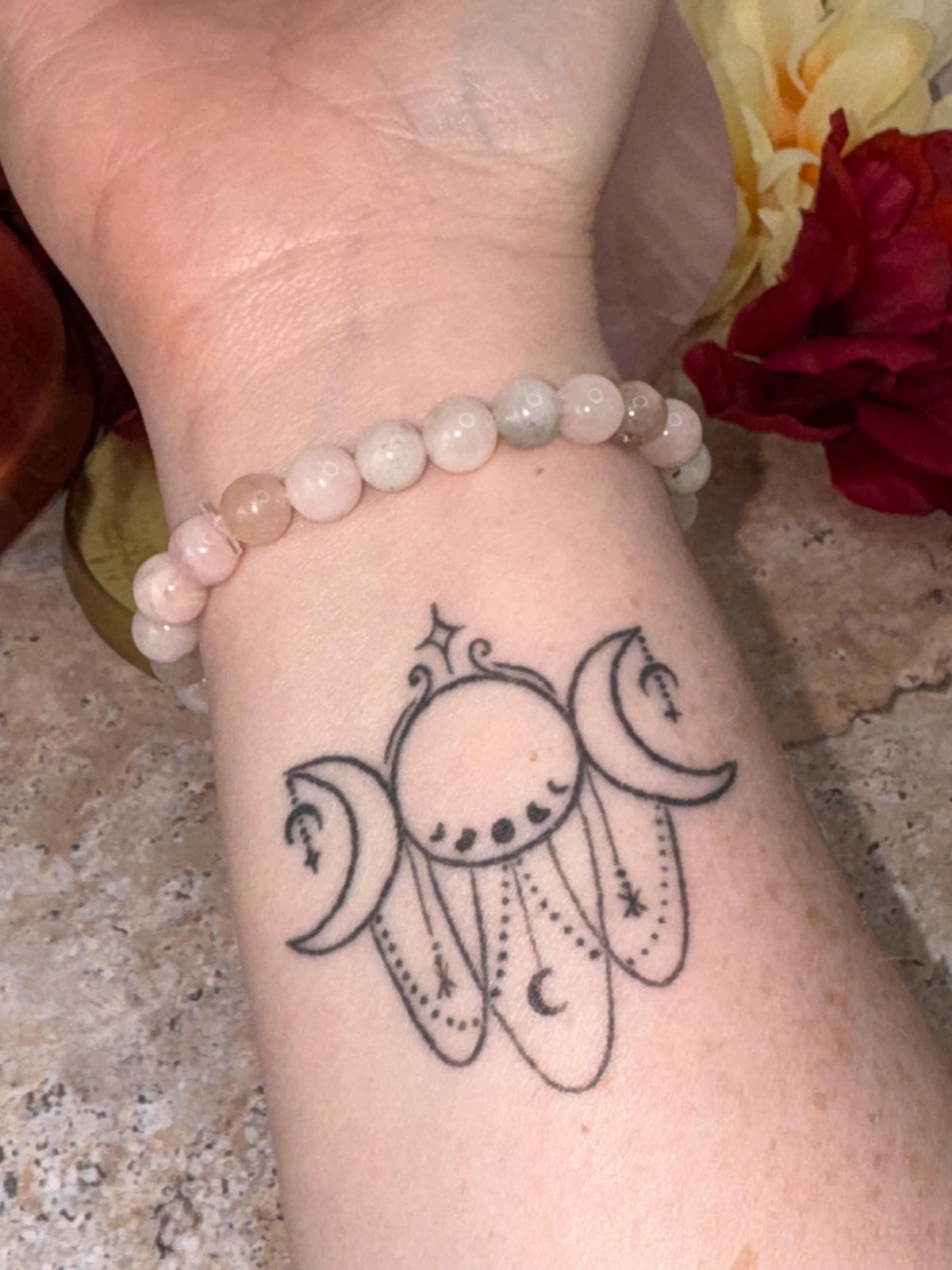 Morganite & Rose Quartz Twin Flame Bracelet: Soulmate Love Jewelry