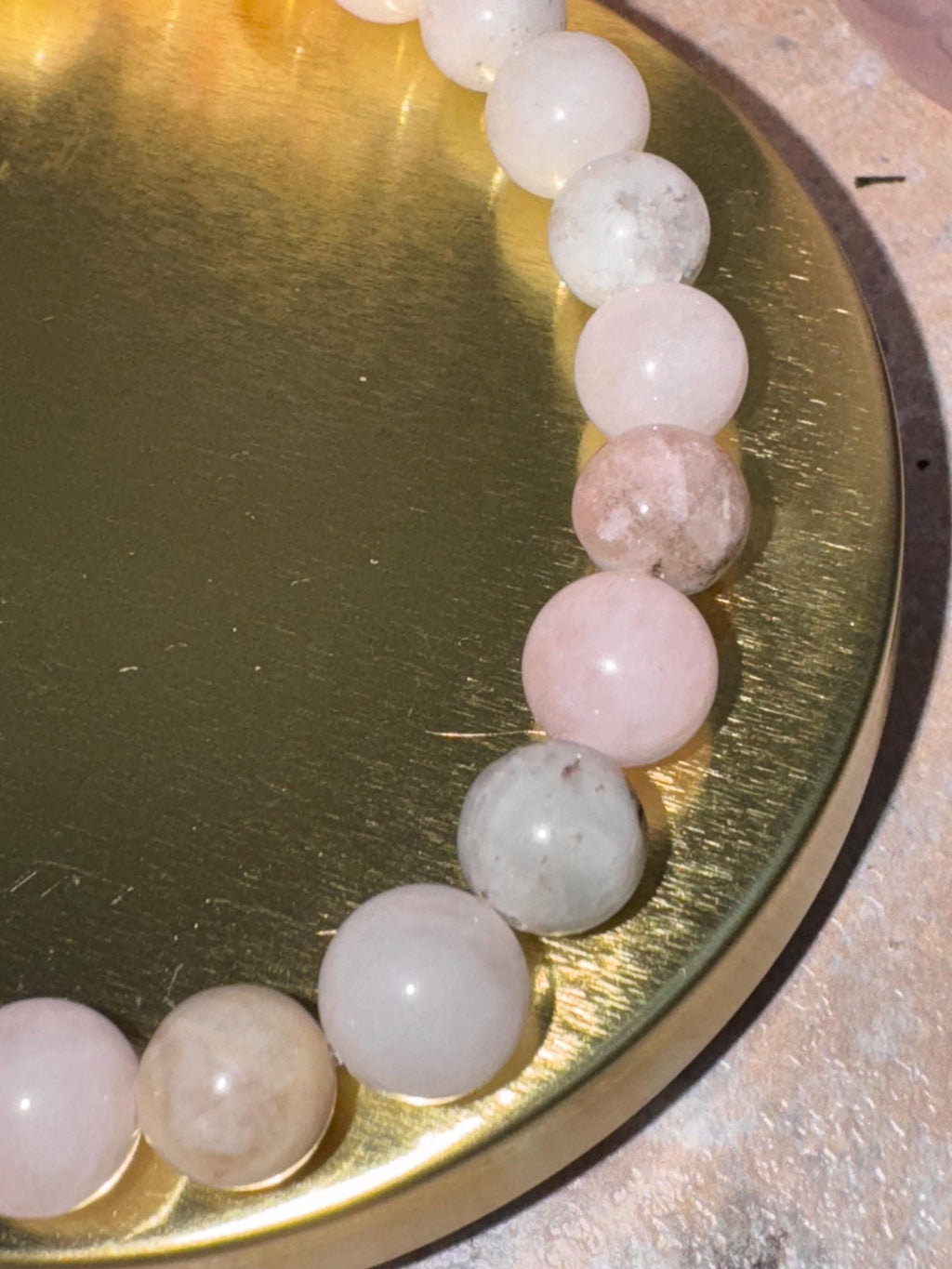 Morganite & Rose Quartz Twin Flame Bracelet: Soulmate Love Jewelry