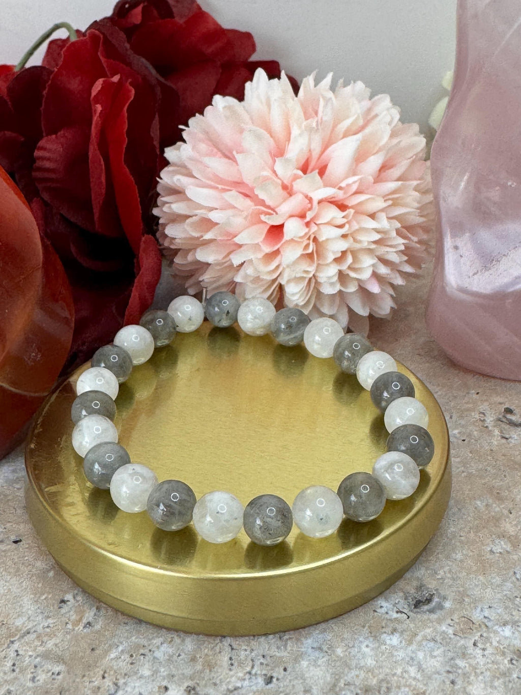 Lunar Alchemy – Rainbow Moonstone & Labradorite Bracelet for Moon Magic and Rituals