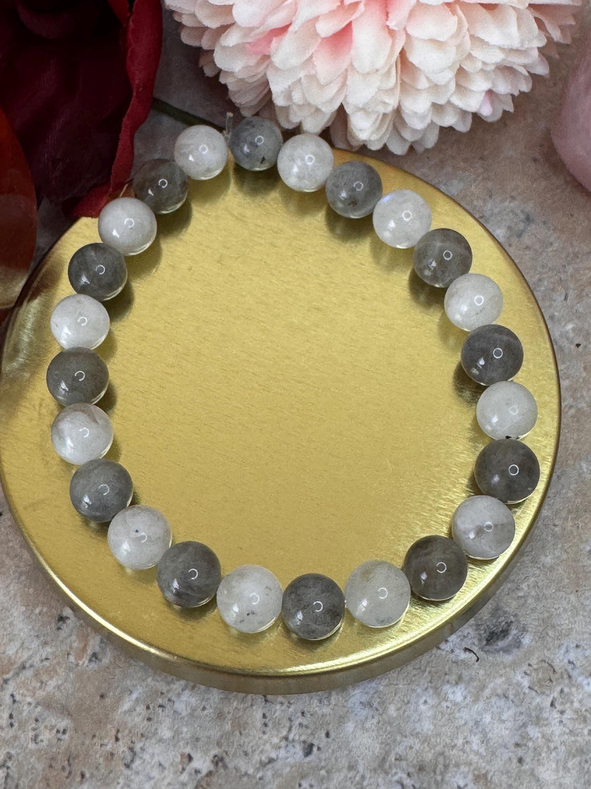 Lunar Alchemy – Rainbow Moonstone & Labradorite Bracelet for Moon Magic and Rituals