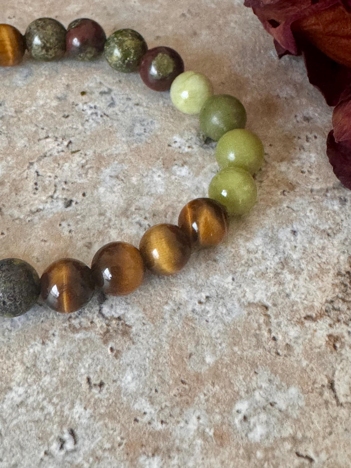 Wealth Guardian Bracelet – Jade, Dragon’s Bloodstone, Tiger’s Eye Crystal Bracelet for Prosperity, Protection & Abundance