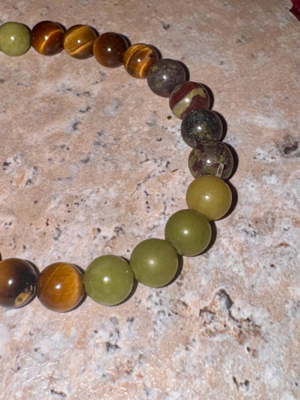 Wealth Guardian Bracelet – Jade, Dragon’s Bloodstone, Tiger’s Eye Crystal Bracelet for Prosperity, Protection & Abundance