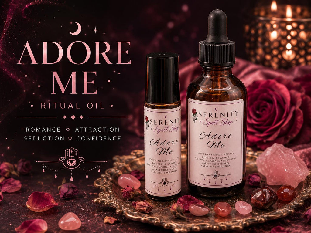Adore Me – Ritual Attraction Oil | Carnelian, Rose Quartz, Garnet and Red Jasper | Passion, Desire & Magnetic Energy