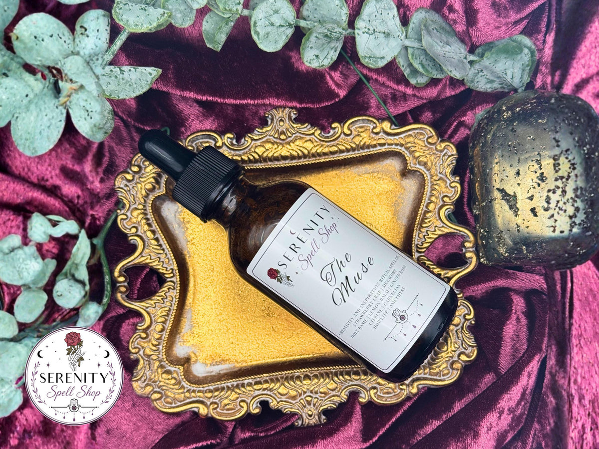 The Muse – Creativity Ritual Oil | Citrine, Carnelian, Amethyst Howlite | Manifestation Oil for Artists, Writers | Creative Flow Inspiration