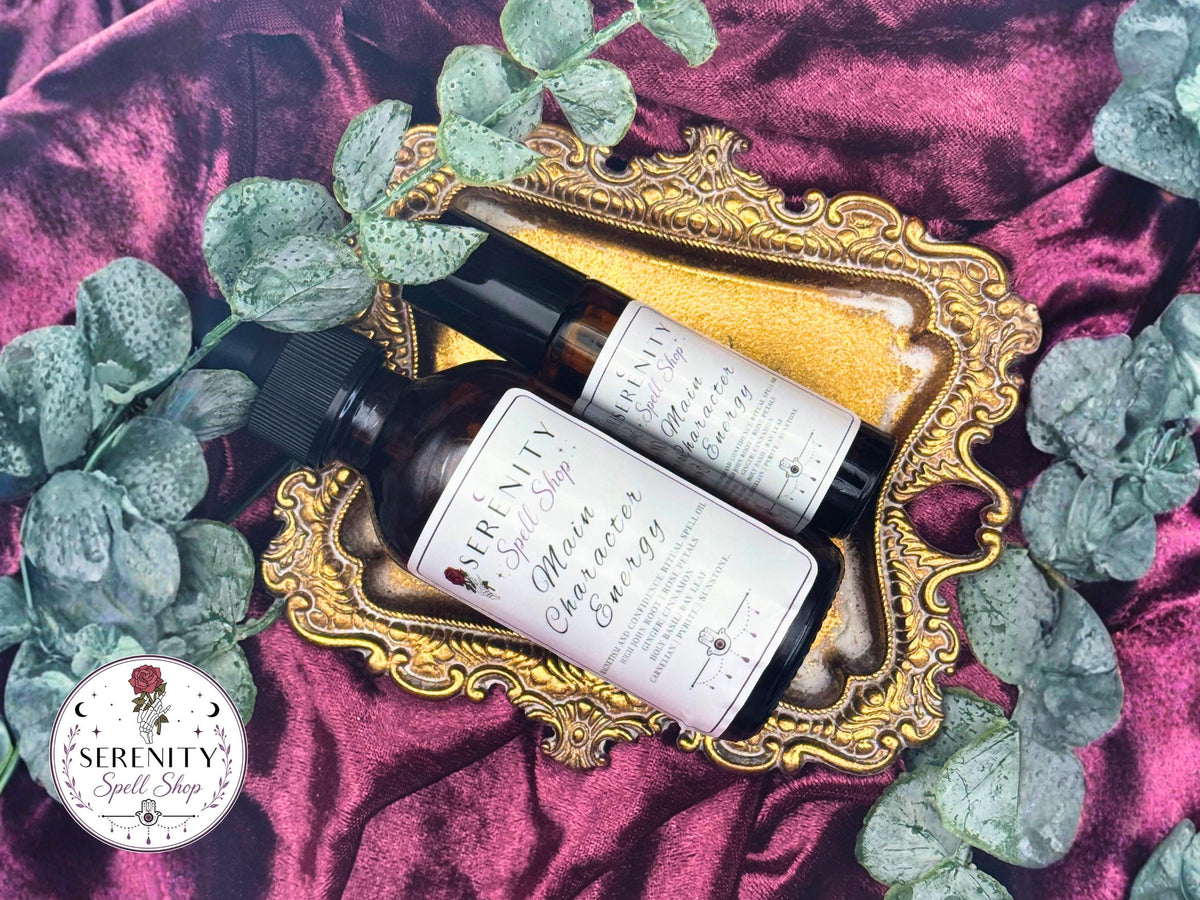 Main Character Energy Ritual Oil – Confidence, Magnetism & Personal Power | Carnelian, Pyrite, Sunstone | Success, Attraction, Empowerment