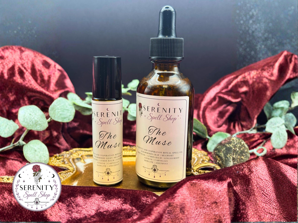 The Muse – Creativity Ritual Oil | Citrine, Carnelian, Amethyst Howlite | Manifestation Oil for Artists, Writers | Creative Flow Inspiration