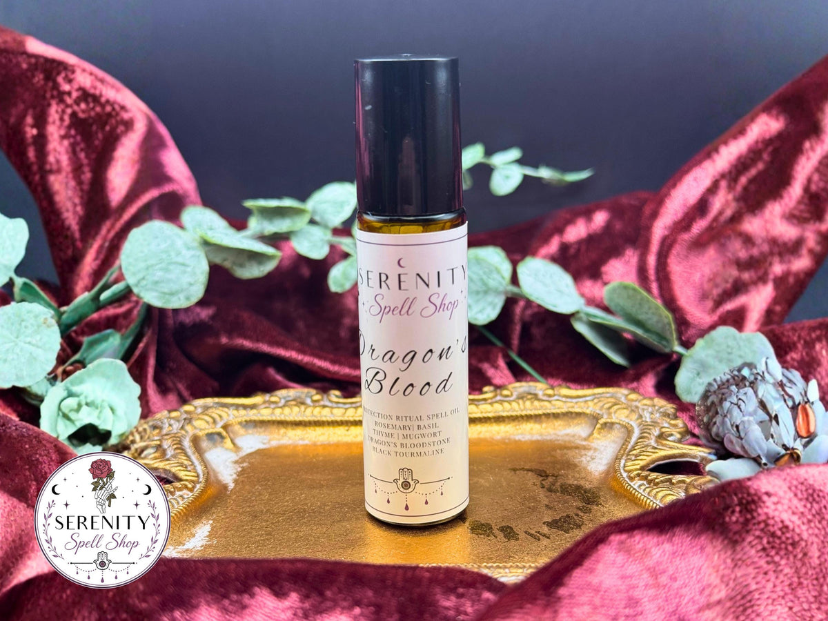 Dragon’s Blood– Ritual Protection Oil | Black Tourmaline, Lapis Lazuli | Spiritual Shielding, Energy Clearing & Emotional Grounding
