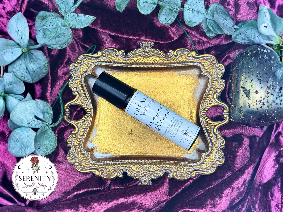 Dragon’s Blood– Ritual Protection Oil | Black Tourmaline, Lapis Lazuli | Spiritual Shielding, Energy Clearing & Emotional Grounding