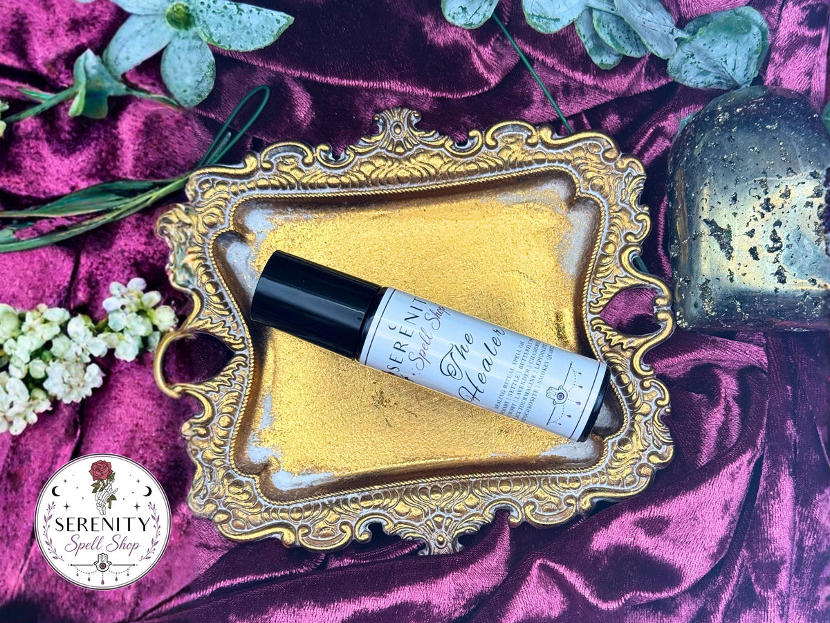 The Healer Ritual Oil | Emotional Recovery & Balance | Black Tourmaline, Lepidolite, Rhodochrosite, and Smokey Quartz | Acceptance Spell Oil