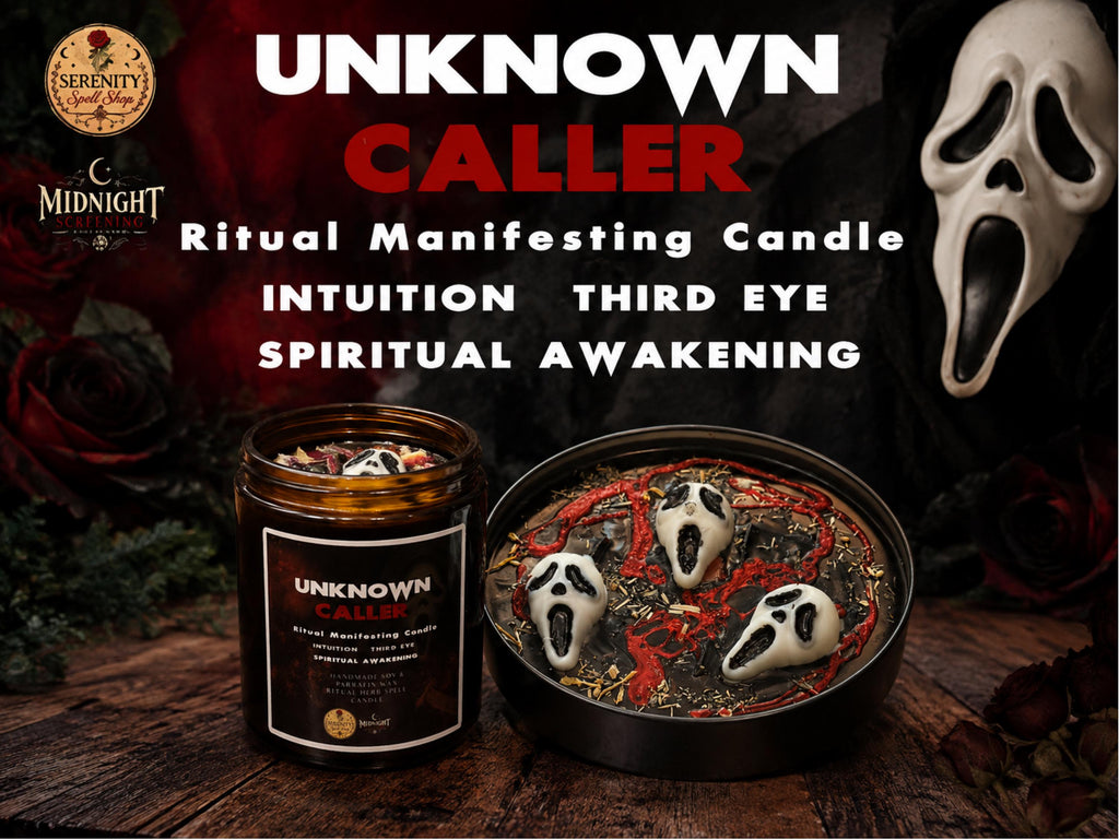 UNKNOWN CALLER Candle | Inspired by SCREAM - Horror Movie Manifestation Candle