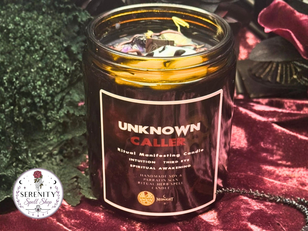 UNKNOWN CALLER Candle | Inspired by SCREAM - Horror Movie Manifestation Candle
