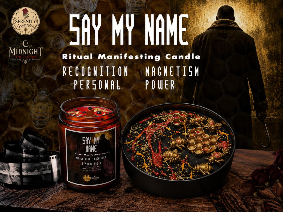 SAY MY NAME- Candyman Inspired Horror Candle - Midnight Screening Collection - Halloween Manifesting Candle