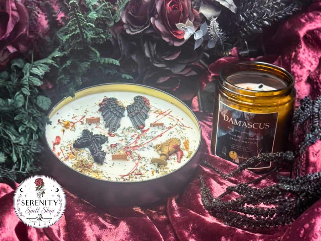 DAMASCUS | Midnight Mass Inspired Horror Movie Candle - Halloween Manifesting - Midnight Screening Collection