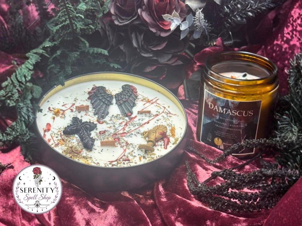 DAMASCUS | Midnight Mass Inspired Horror Movie Candle - Halloween Manifesting - Midnight Screening Collection