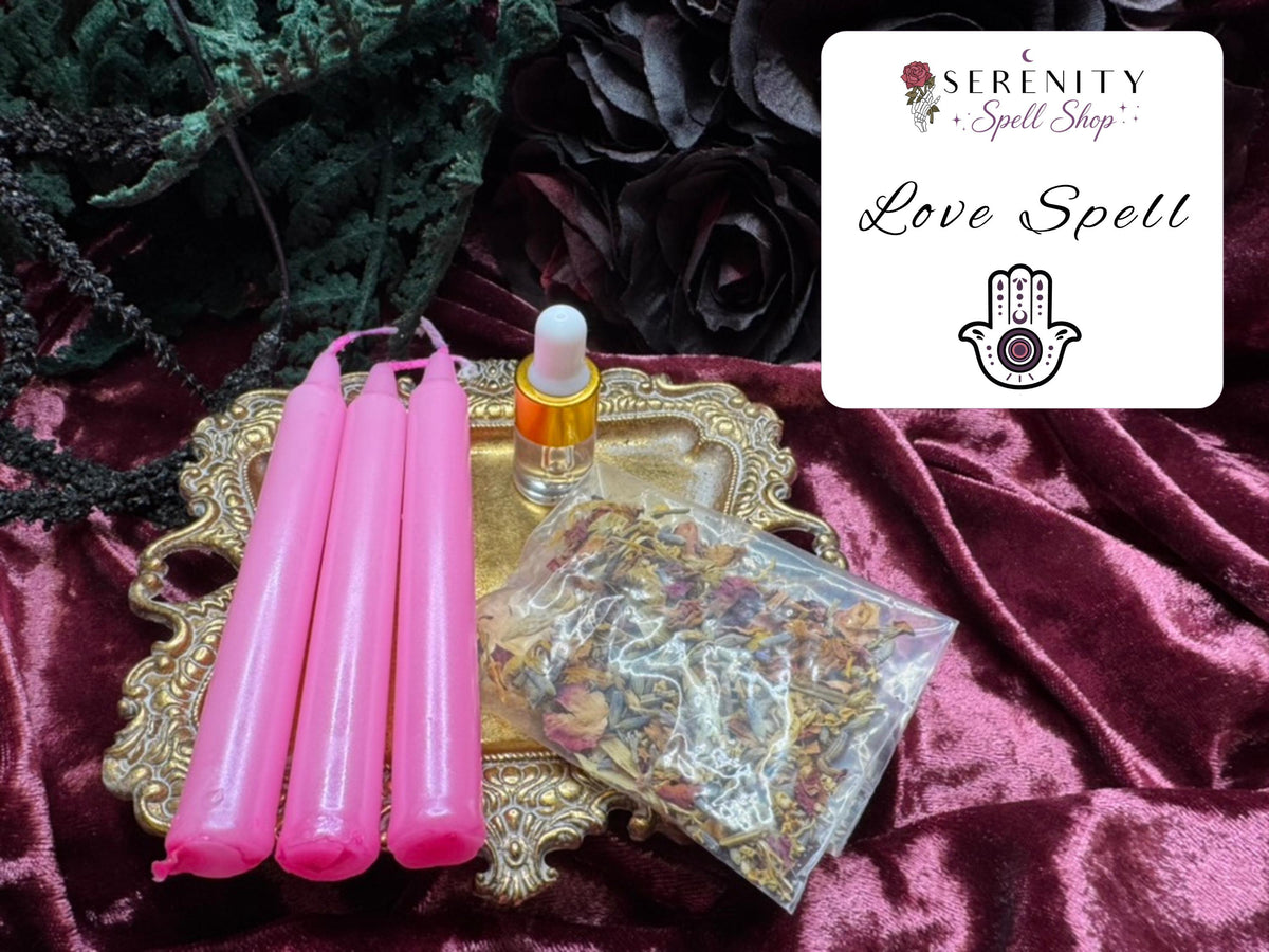 DIY Dressed Candle Spell Kit | Make Your Own Ritual Candles | Chime Candles, Herbs & Oil | Witchcraft Kit | Candle Magic